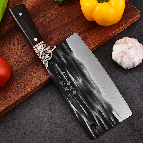 Run Jianghu hand-forged kitchen knife Longquan cutting knife bone-cutting knife home use sharp cutting two-in-one knife factory