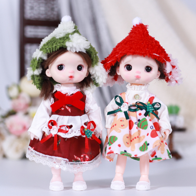 6inch Bjd Fashion Dress-Up Doll Cute Girl Kidsren's Toy Artificial Doll Christmas and New Year Doll