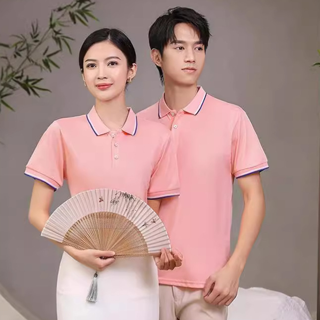 Trajes de trabajo camiseta polo logotipo de hielo solapa camiseta cultural publicitaria corporativa bordada personalizada