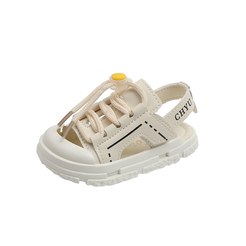 Children's Baotou Sandals 2023 Summer Boys Baby Soft Sole Velcro Beach Girls Korean Edition Sports Shoes_voghion.com
