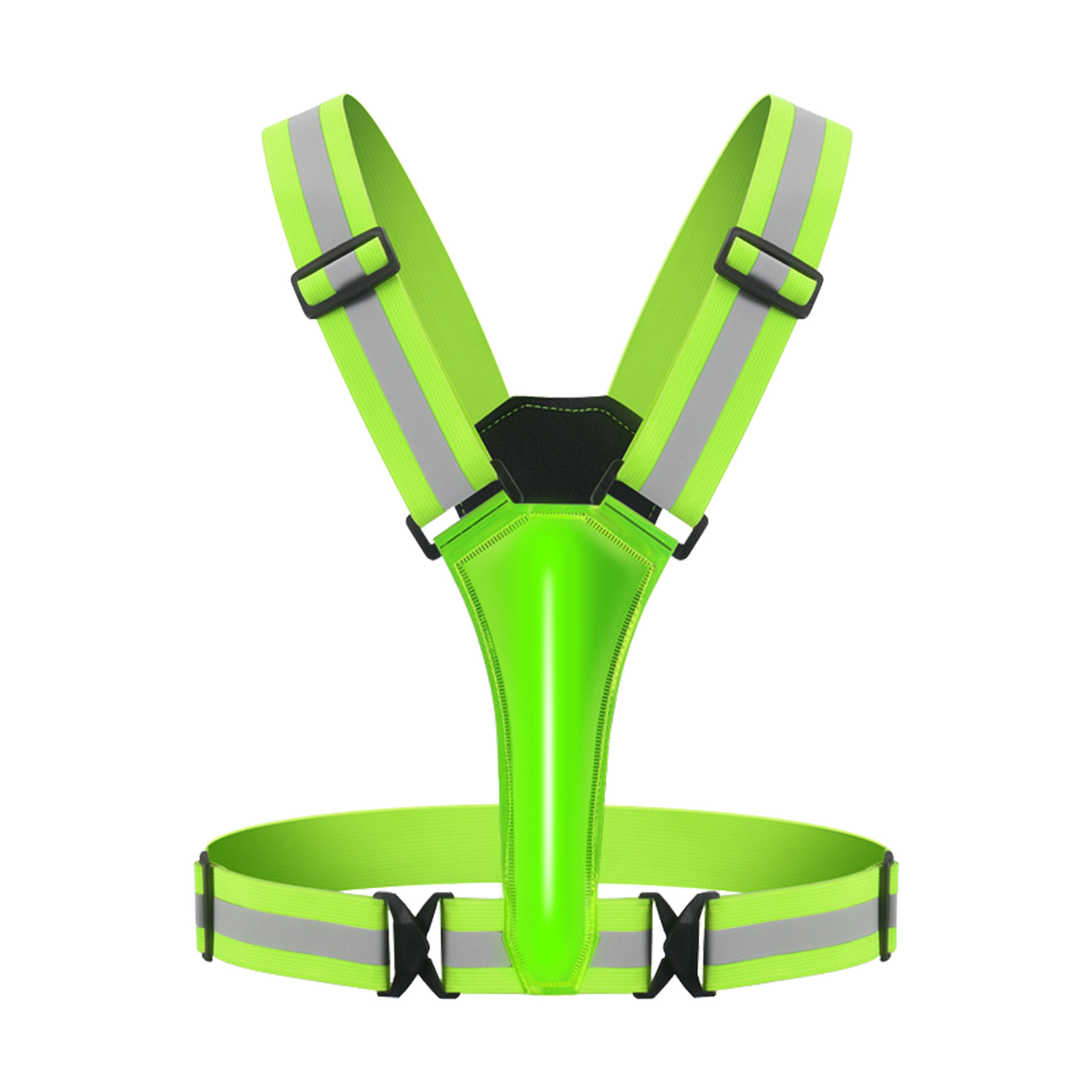 USB 충전식 Y자형 발광 안전 반사 벨트, 조절 가능한 야간 러닝, 사이클링, 운전, 걷기용 경고 반사 조끼