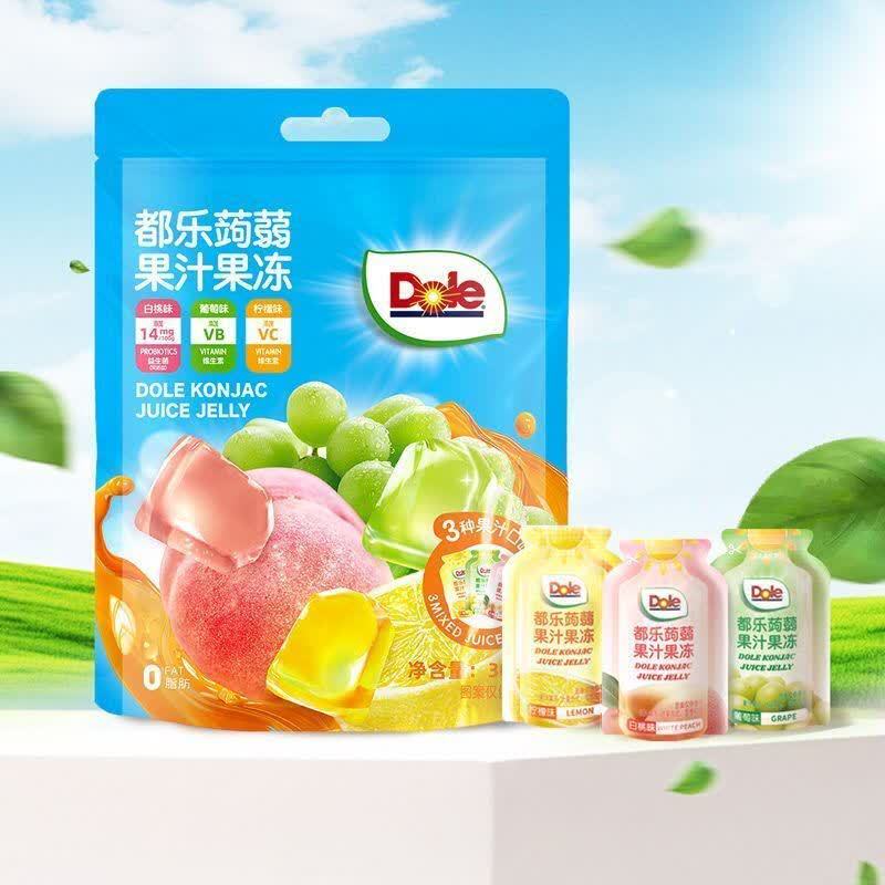 Dole Konjac Juice Jelly Mixed Fruit Flavor White Peach Grape Lemon Snack Individually Packaged Dole Konjac Juice Jelly Mixed Fruit Flavor White Peach Grape Lemon Snack Individually Packaged