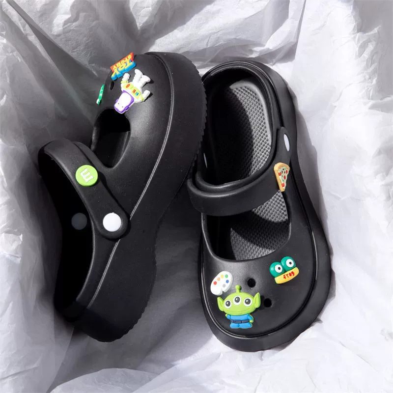 Сандалии-«шпильки» Slide Platform Hello Kitty L024, мягкая EVA подошва, пляжные и повседневные слайды (размеры 35–40)