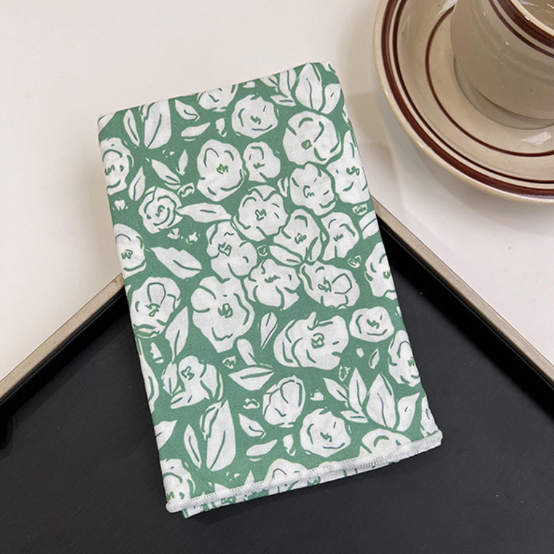 Verano y otoño japonés, flores de algodón, bufandas cuadradas, bufandas retrógradas para mujeres, bufandas de seda delgadas y frescas