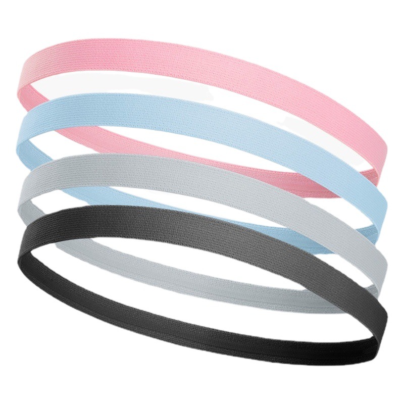 High elastic non-slip silicone sports antiperspirant hair band spring and summer yoga fitness sweat guide thin sports headband