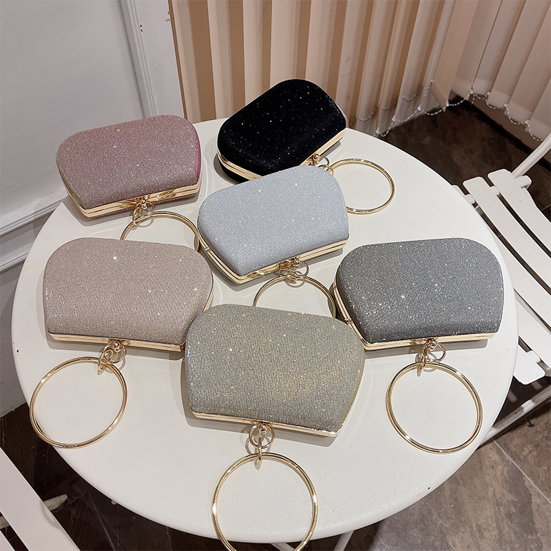 Saddle Bag For Women, Niche Design Handheld Clutch With Ring Lock_voghion.com