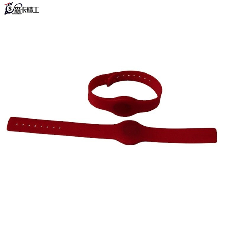 硅胶腕带可调节PVC防拆扣腕带 运动手腕带防水防潮耐高温手环