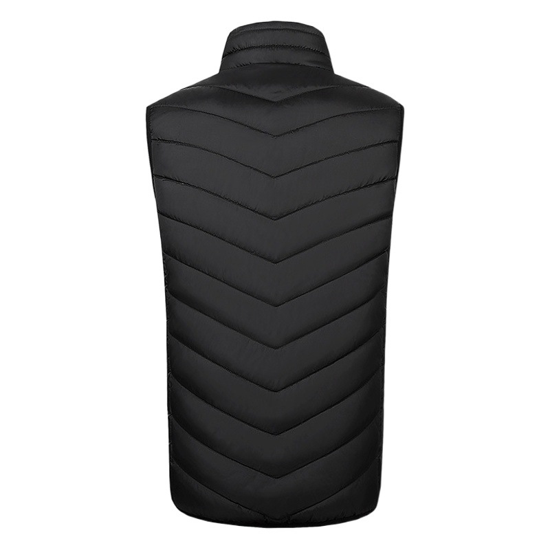 2021 invierno nueva zona de control doble 11 Chaleco de calefacción de carga USB calefacción cálido Chaleco de algodón acolchado traje de calefacción