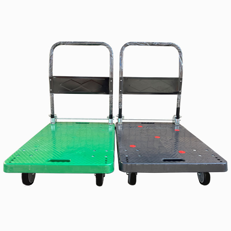 プラスチックの台車はスーパーの貨物を卸売りして折りたたみのトラックを運びます。|undefined