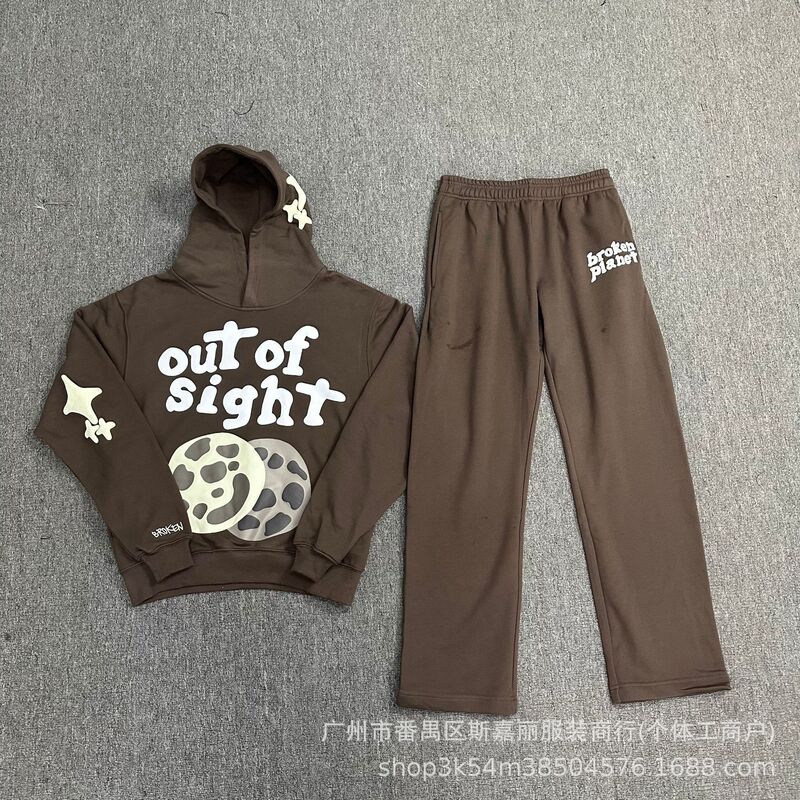 Cross-border british tide BROKEN PLANET high street BPM foam biscuit hoodie hoodie suit pants autumn and winter Cross-border british tide BROKEN PLANET high street BPM foam biscuit hoodie hoodie suit pants autumn and winter