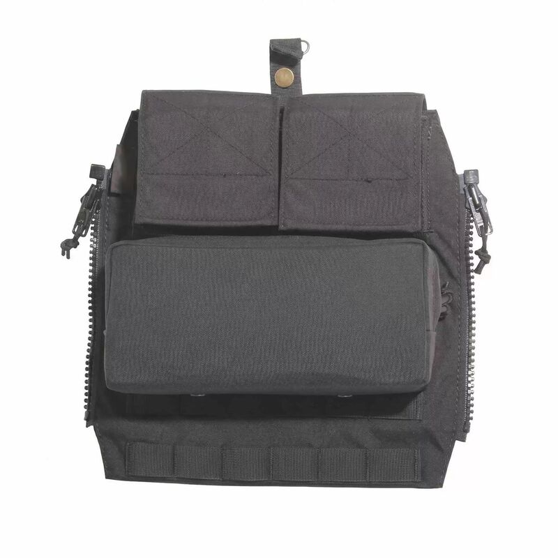 DRAGON EDGE Tactical Vest Rear Panel Bag Military Enthusiast Zipper MOLLE Expansion Attachment Bag AVS JPC2.0 DRAGON EDGE Tactical Vest Rear Panel Bag Military Enthusiast Zipper MOLLE Expansion Attachment Bag AVS JPC2.0