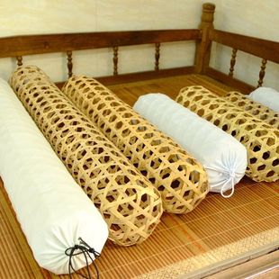 Handmade Bamboo Woven Bamboo Lady Pillow for Summer Cooling, Children Can Use It for Other Housewarming Classmates for Christmas