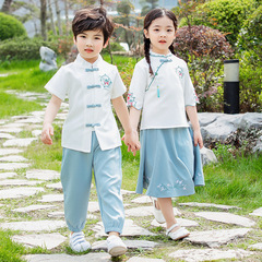 Children's Palace June 1st activity ancient costume performance school uniform for kindergarteners 2021 summer primary school students school uniform class uniform performance Hanfu set