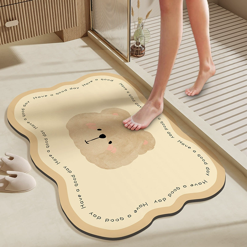 Кеды из диатомовой муки для впитывания воды, коврик для туалета, нескользящий, сушилка, дверной коврик, для дома, для туалета