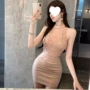修身露背气质显瘦连衣裙