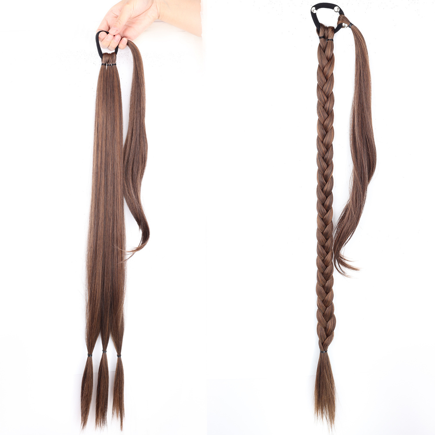 Perucas de cola de caballo mujer enredada moda extensión de cabello cola de caballo fibra sintética peruca cola de caballo peruca