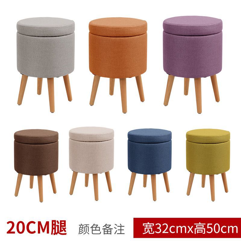 Taburete de tela bajo para el hogar taburete de sofá taburete redondo taburete de almacenamiento creativo simple taburete de almacenamiento taburete pequeño para adultos taburete de zapatos