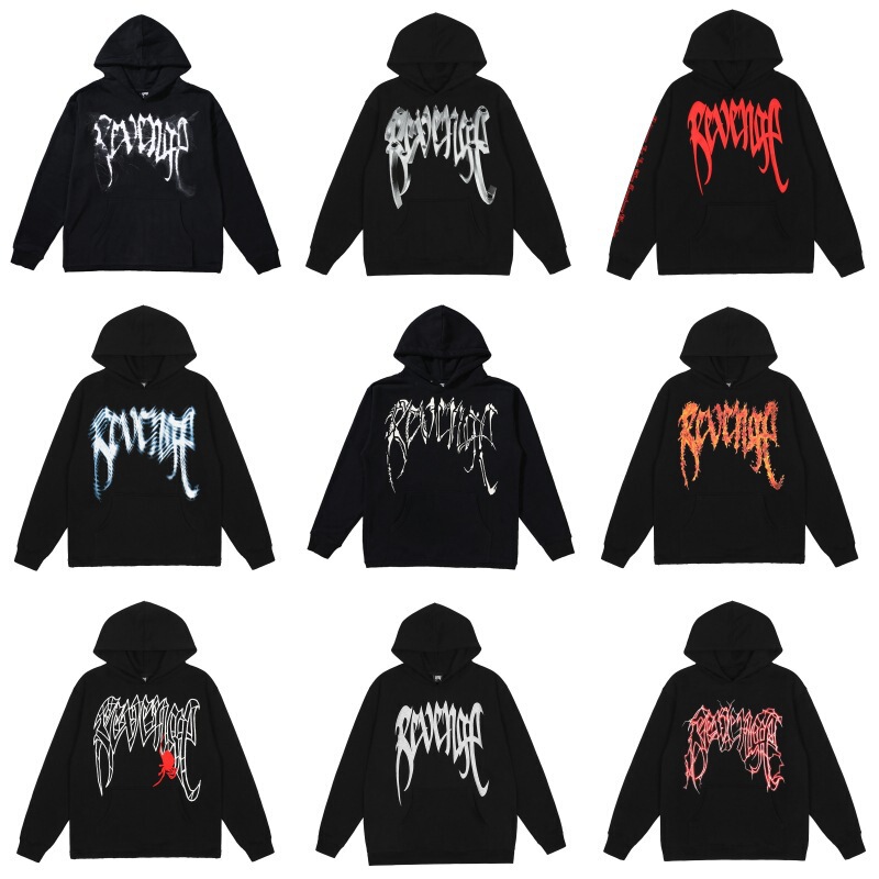 American revenge fleece-lined Sweater Men's and Women's FOG High Street Hoodie Trendy Keel Skull Pullover Coat Autumn and Winter