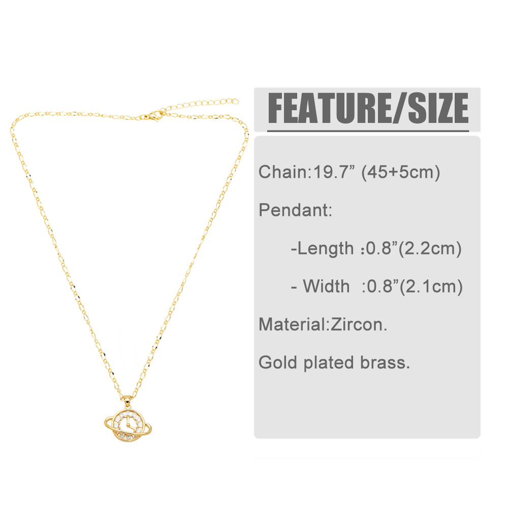 Copper Simple Style Shiny Clock Airplane Hollow Out Inlay Zircon Pendant Necklace display picture 1