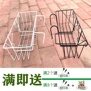 Flower Rack Balcony Flower Pot Rack Hanging Balcony Hanging Rack Kitchen Wall-Mounted Iron Railing Guardrail Flower Rack Storage Rack