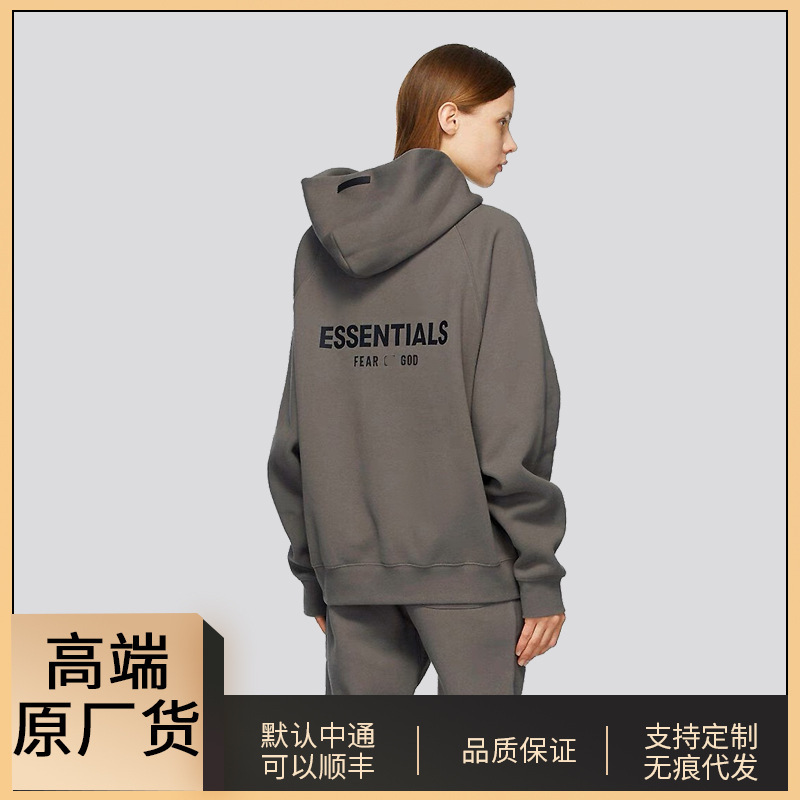 Fog Multi-Line Essentials Trendy Brand High Street Loose Large Size Hooded Sweatshirt Couple Jacket for Men
