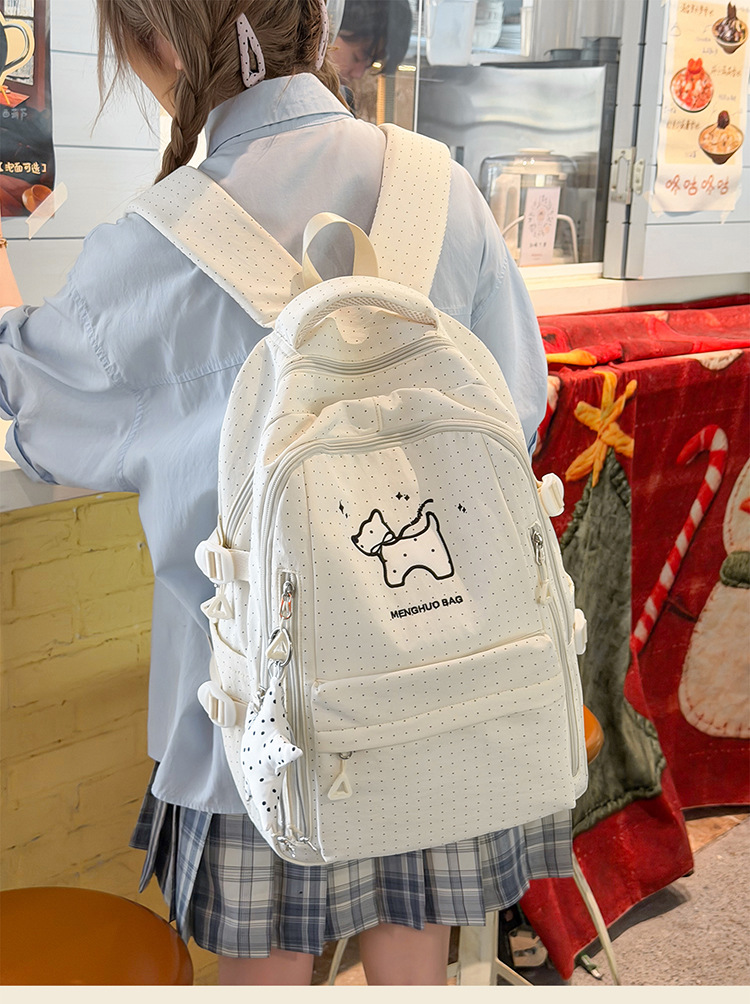 Herbst-Neukollektion Cartoon niedliche hochwertige Nylon großvolumige Rucksack für Schüler der Mittel- und Oberstufe Damen Pendler Doppelschulter-Rucksack