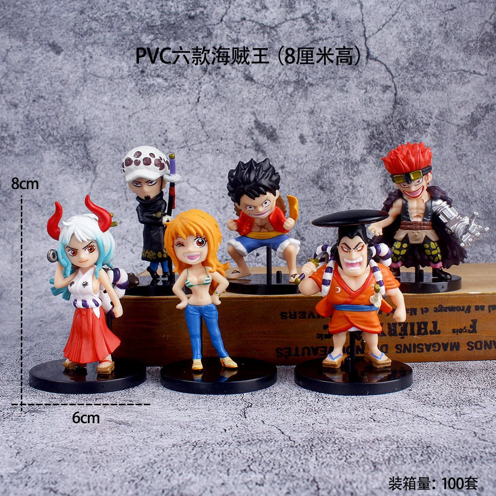 One Piece Q Версия Огненный кулак Лuffy Ace Три тысячи миров кимоно Юката фигурка Льюк модель украшение