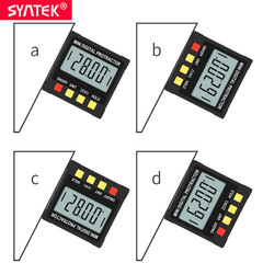 syntek digital inclinometer high precision electronic angle ruler with magnetic level measuring angle gauge inclinometer box