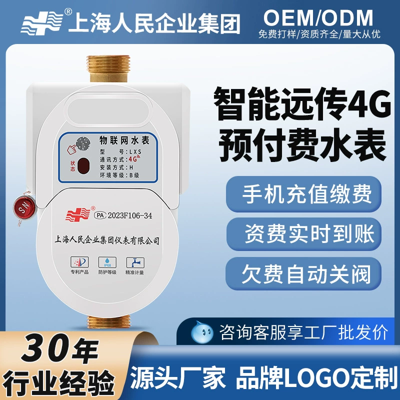 Шанхай Жэньминь Интеллектуальный предоплаченный счетчик воды водонепроницаемый и морозостойкий дистанционный перезарядка