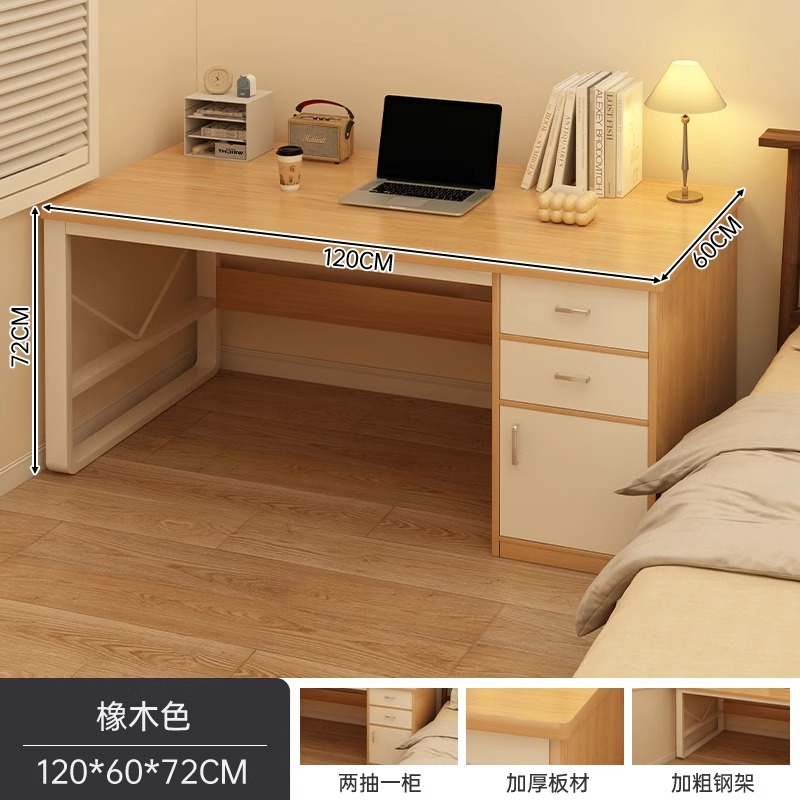 Escritorio de computadora dormitorio escritorio de escritorio para estudiantes escritorio de escritura simple alquiler con cajón escritorio de oficina