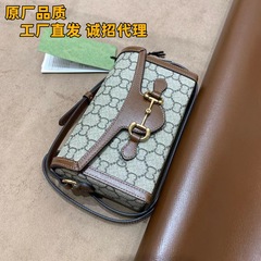 元工場の皮の高品質の双G家の1955シリーズの横のタイプの携帯電話の包みの馬の肩掛けの小さい方の包みの肩は斜めに女性のカバンにまたがります。