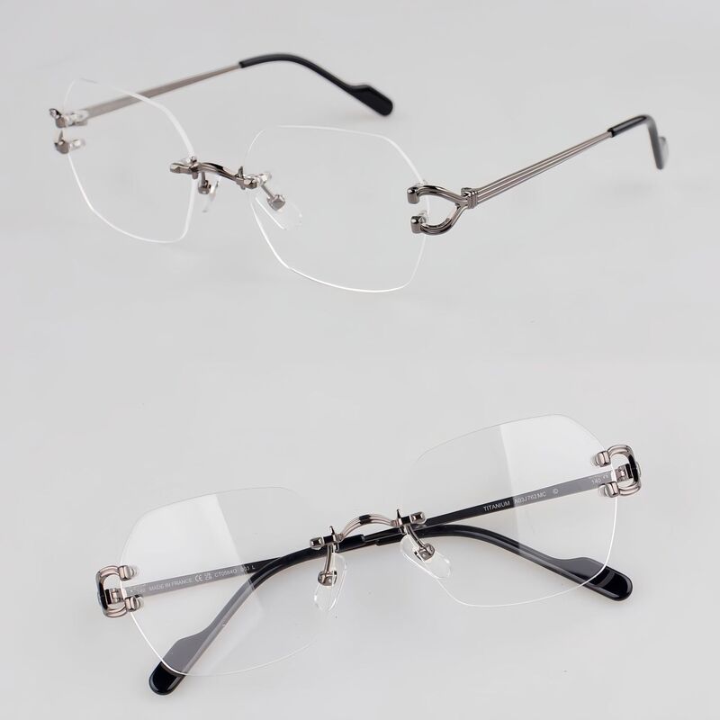 Kajia's New Fashionable European and American Ins Style Glasses Frame High-End Frameless Optical Cross-Border Trendy Frame Ct0563O Kajia's New Fashionable European and American Ins Style Glasses Frame High-End Frameless Optical Cross-Border Trendy Frame Ct0563O