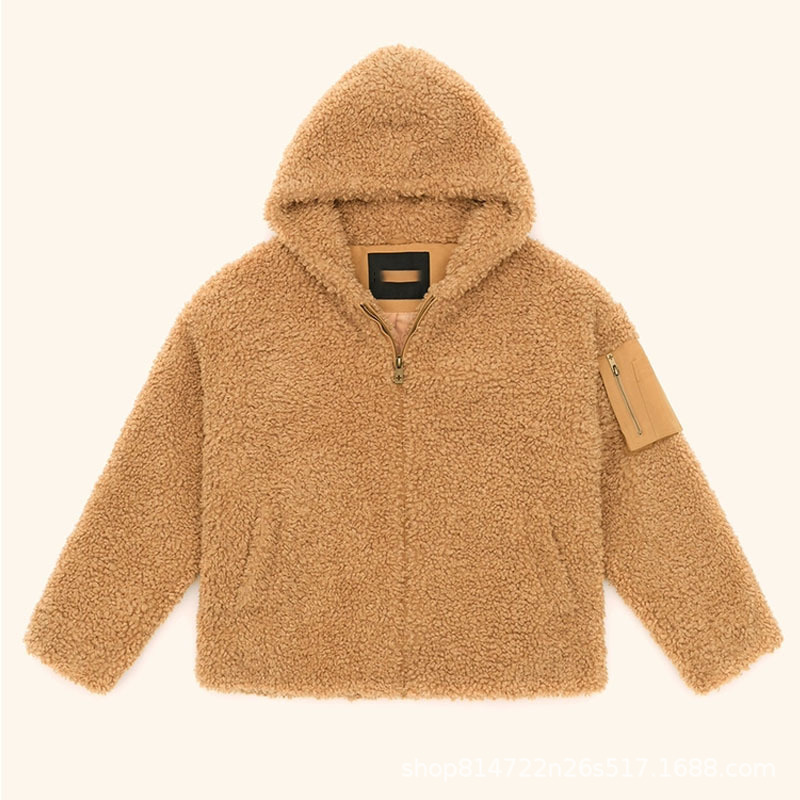 SMFK Explorer Outdoor Fur Hoodie Loose Lamb Wool Thick Coat Winter New Women