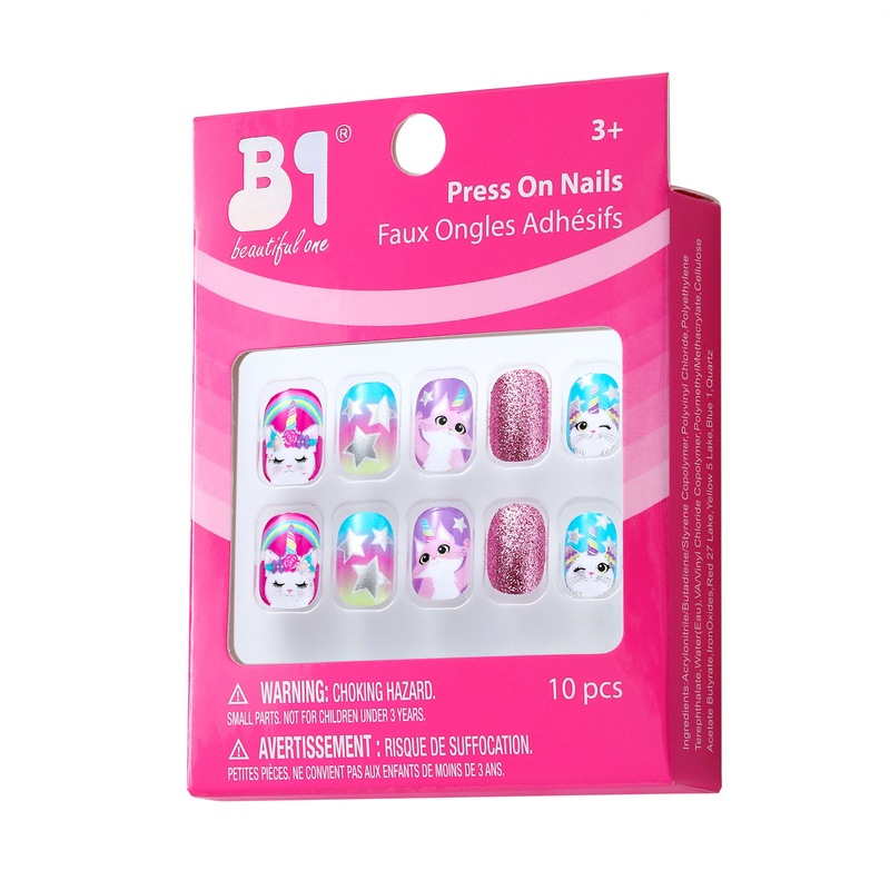 Unicorn Children's Nails New Acrylic Plastic Nail Art Stickers 2024 Children's Makeup Set Accessories