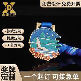 运动会奖牌定制荣誉表彰奖章马拉松比赛冠亚季军奖牌金属奖牌厂家