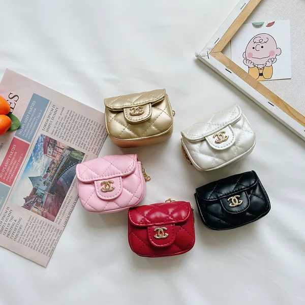 Korean Style Small Fragrance Girl's Shoulder Bag Fashionable Embroidery Quilted Mini Baby Chain Bag New Kidsren's Accessories Bag