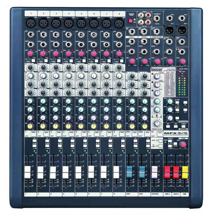 MFX8/2专业调音台 8路舞台演出酒吧婚庆KTV混音器会议婚庆调音台