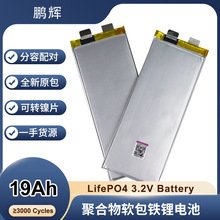 鹏辉3.2V19Ah/3.2V19000MAH铁锂软包电池铁锂薄款/聚合物电池