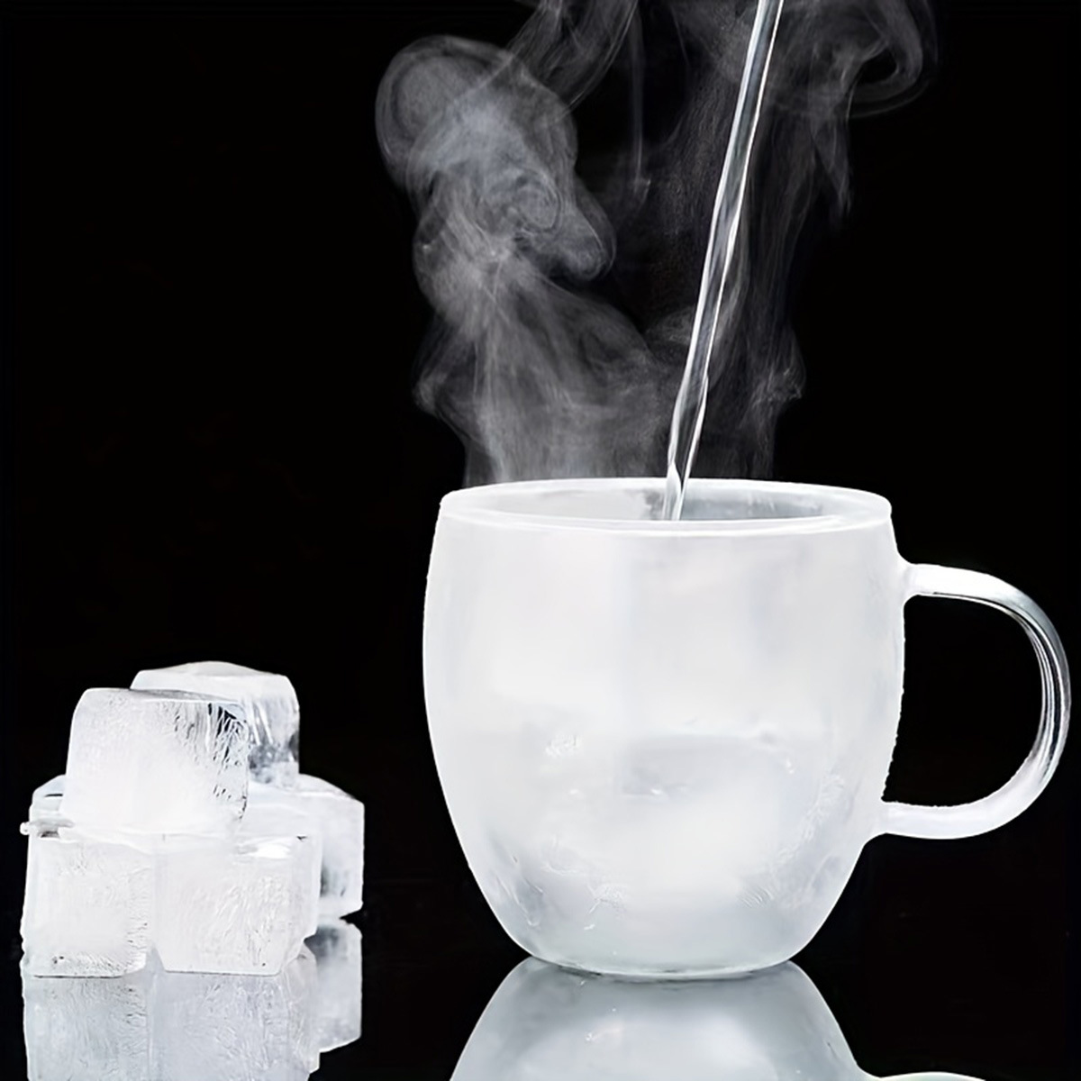 Taza de café antiescaldado de aislamiento térmico de doble capa con asa de una pieza transfronteriza