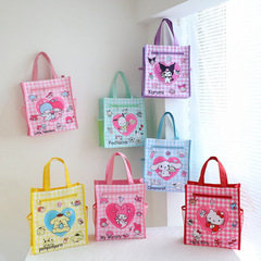 New Love Series Oxford Cloth Double Layer Tuition Bag Art Bag Cute Cartoon Print Student Portable Tuition Bag