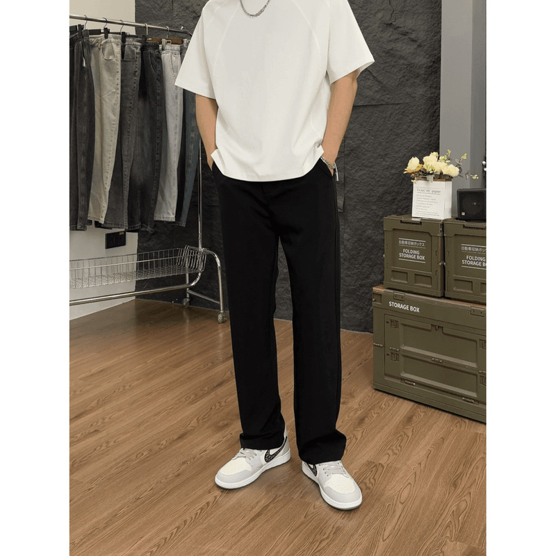 Summer and Autumn Machete Face-fixing Pants Skin-friendly Soft Breathable Four-sided Elastic plus size All-match Commuter Ins Casual Pants Summer and Autumn Machete Face-fixing Pants Skin-friendly Soft Breathable Four-sided Elastic plus size All-match Commuter Ins Casual Pants