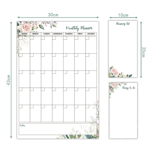 Amazon's best-selling family planner, magnetic calendar refrigerator magnet, daily, weekly and monthly erasable message board