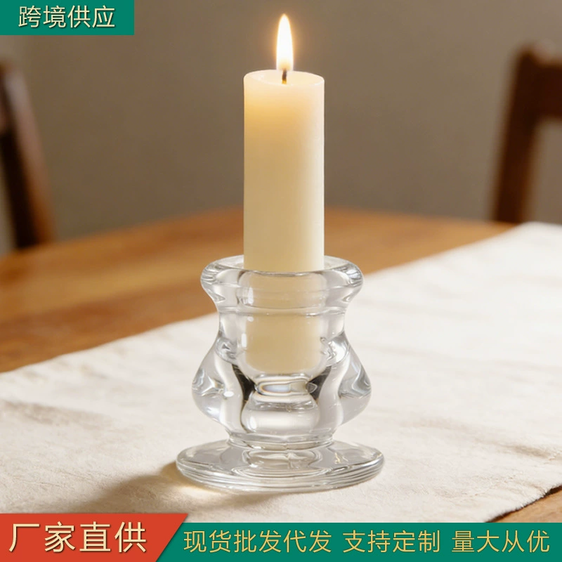 Стеклянный подсвечник, подарок на день рождения, украшение для свадьбы, реквизит для рождественского ужина при свечах, украшение для праздничного стола