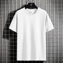 2022新款男士短袖t恤夏季潮牌纯色ins合体半袖体桖休闲夏装上衣服