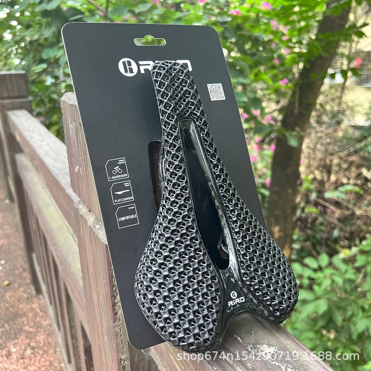 Bicicleta de carretera impresa en 3D cojín cojín de asiento de bicicleta de montaña bolsa de asiento de fibra de carbono hueca accesorios de bicicleta de abeja