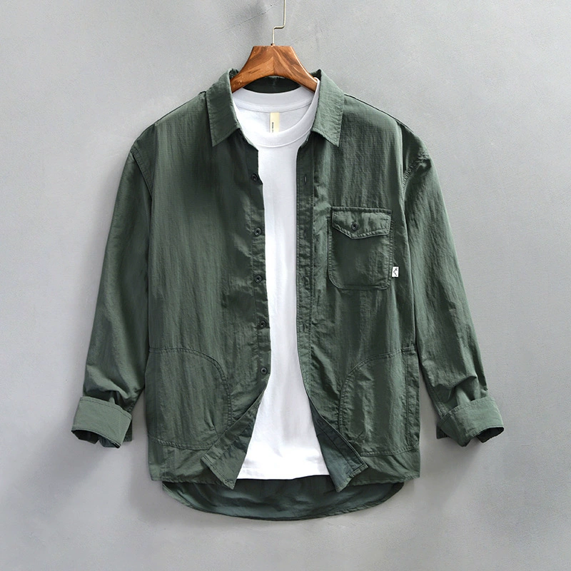 Z994 Мужские Мастерская повседневная рубашка с длинными рукавами