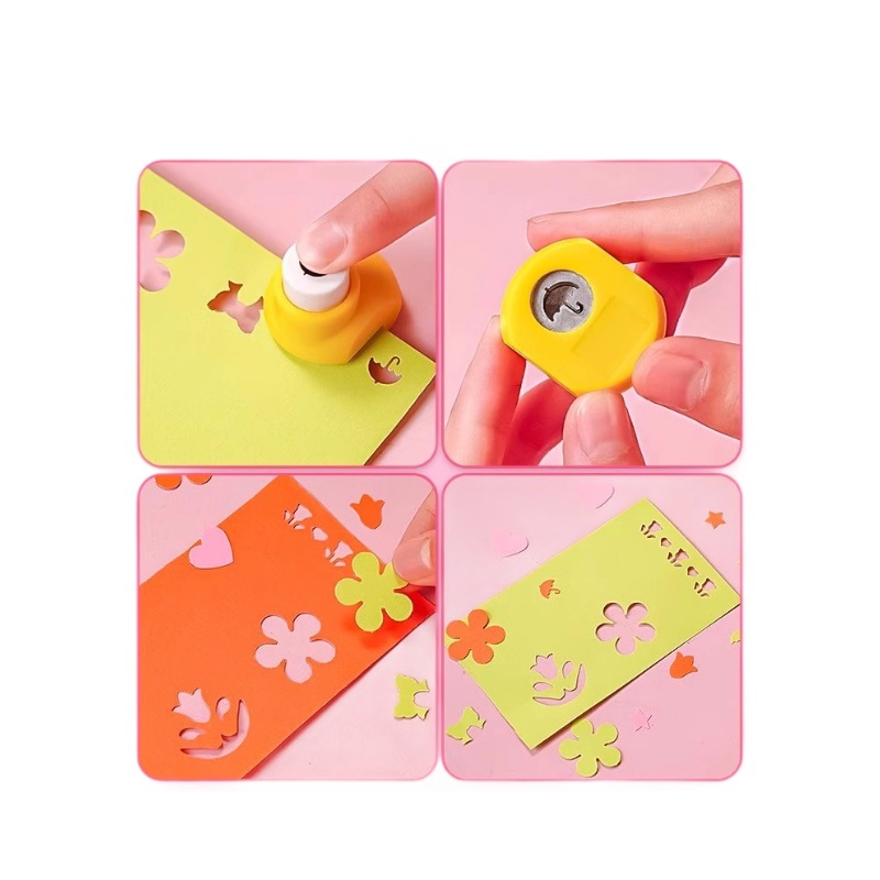 Máquina de estampado que ahorra trabajo, material manual para niños, patrón de herramienta de bricolaje, tijeras de encaje grandes, juego completo de máquina de impresión