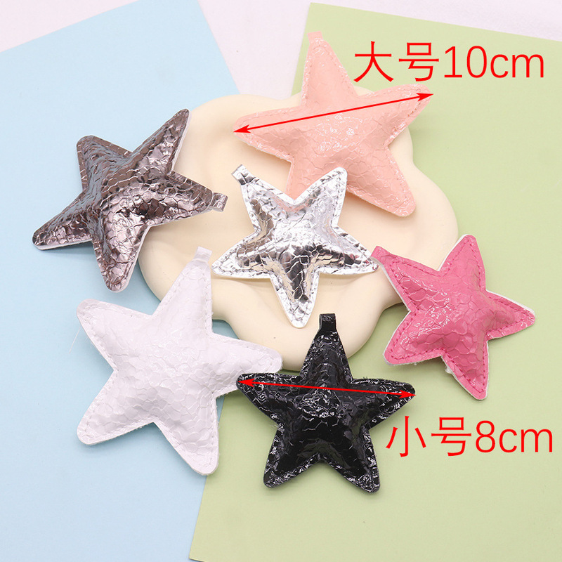 DIY ジュエリーアクセサリーバーストレザーパテントレザー PU 光沢のあるエンボス加工ビッグスター miu スタイルバッグ携帯電話ペンダント|undefined