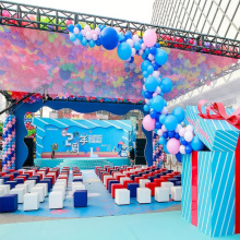 商场活动现场布置舞台桁架安装会展搭建门头kt板情人节活动道具