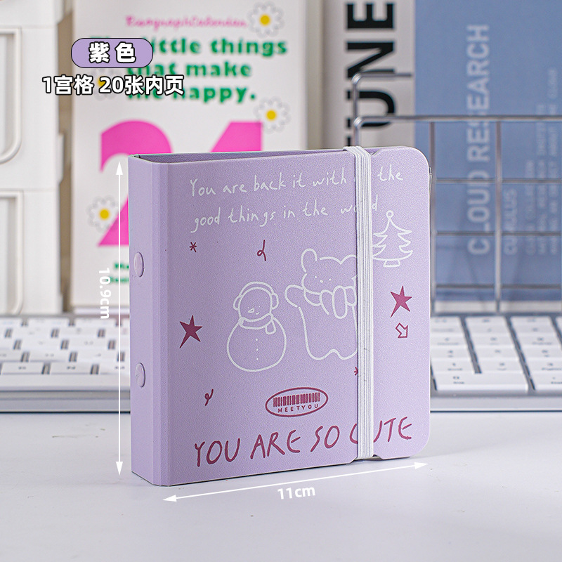 Álbum de tarjetas fresco pequeño estilo ins Folleto nuevo álbum de fotos Polaroid de alto valor para niñas persiguiendo estrellas Álbum de almacenamiento de tarjetas pequeñas de 3 pulgadas